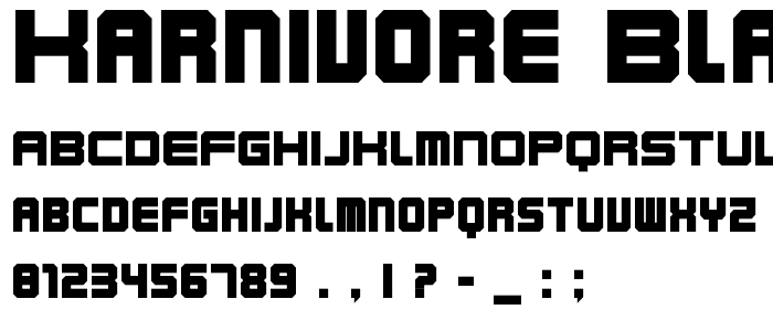 Karnivore Black font